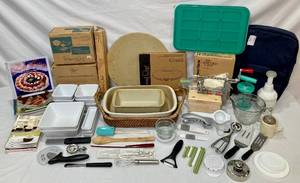 Pampered Chef Large Assortment of Stoneware, Baking Essentials, Cooking Dishes and more