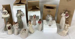 Set of 12 Willow Tree Angels & Figurines