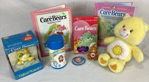 Care Bear Bundle - Lighted Musical, Books, Cards, Sunshine Bear, Figurine