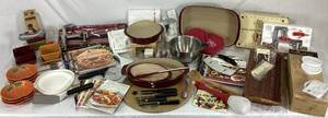 Pampered Chef Bundle #2 - Stoneware, Mixing bowl, Tools, Mandoline, Apple Peeler, and more