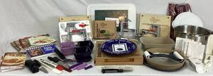 Pampered Chef Collection - Mixing Bowl, Stoneware, Tools, Ceramic Dishes, Sharpener, Cutting Board, Apple Peelers, Towels, Napkins and more