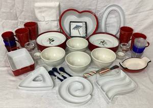Crate & Barrel Collection - Servingware, Plates, Towels, Mugs, Candleholders and more