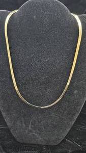 14K Gold 20 Herringbone Necklace - Made in Italy