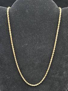 14K Gold 18 Rope Necklace