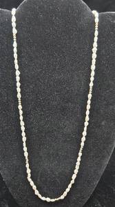 Freshwater Pearl with 14K Gold Accents  24 Necklace