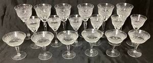 Rexxford Embassy Crystal Wine Glasses, Water Goblets and Champagne Glasses