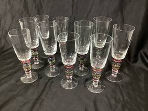 Block Carnival Water Goblets and Wine Glasses