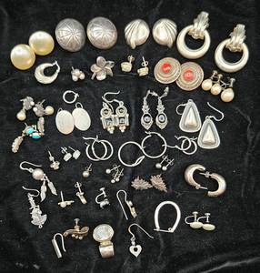 Collection of Sterling Silver.925 Earrings