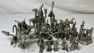 Assortment of Fantasy Pewter Figurines