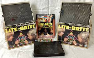 Two Vintage Lite-Brite Sets - one set includes G.I. Joe Picture Refills