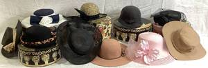 Collection of Womens Everyday & Special Occasion Hats - 10 pieces
