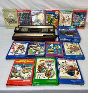 Vintage Intellivision Master Component, Intellivoice Module and Game Cartridges
