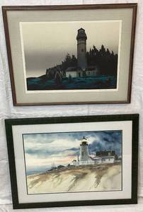 Lighthouse Artwork Bundle - Elton Bennett The Seawatch and Michael Casper Stone Isle Harbor
