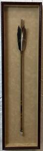 White Flint  Arrowhead Arrow Wall Art - Goose Feather Fletching
