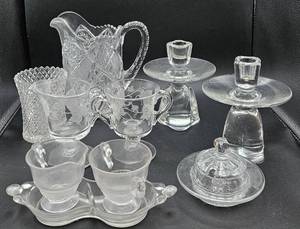 Collection of Uranium Glassware - under 365NM wavelength