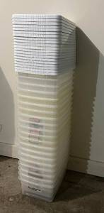 13Qt Sterilite Clear View Totes Lot 1 - 20 pc