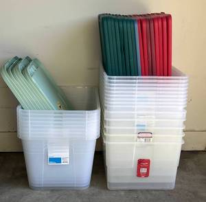 Clear View Storage Totes- 56 qt - 22 pcs