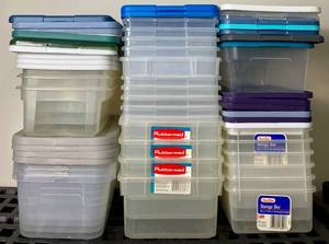 Bundle of 32 Shoe Box Sizes Storage Totes