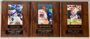 Home Run Heroes - Sammy Sosa and Mark McGwire Wooden Plaques -Numbered on back