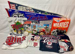 Vintage Minnesota Twins Memorabilia - Tickets, Shirts, Pendants, Buttons, Signed Baseball