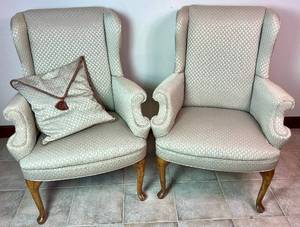 Pair of Drexel Wing Back Chairs