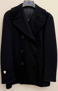 Navy Enlisted Man 36R Black 100% Wool Pea Coat