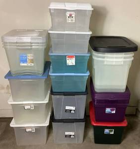 21 pc Storage Bundle - assorted sizes from 44 qt to 58qt