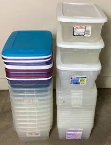 Bundle of 30 - 12qt Clear View Storage TotesBins
