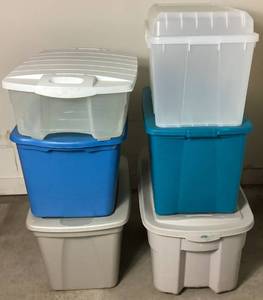 Oversized Storage Totes -20 gal, 29 gal, 30 gal,  34 gal, 35 gal, 50 gal