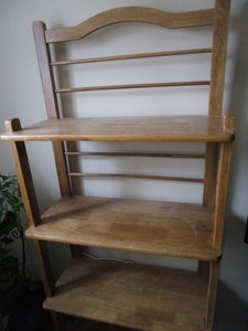lot 5 image: Open Bookshelf, Natural Finish