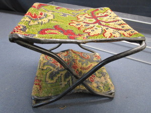 lot 64 image: Antique Folding Stool  Seat
