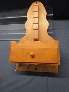 lot 72 image: Wooden Letter  Key Holder