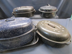 lot 143 image: Blue Enamel Roasters