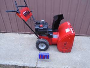 Yard Machine 824 electric start snow blower. Nice unit. Tested & works. As shown.