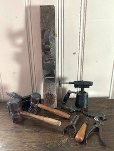 lot 49 image: Vintage Planer, Mallets, Oil Can, Hand Tools and More