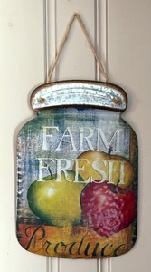 lot 102 image: Farm Fresh Produce Metal Sign
