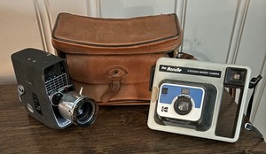 lot 135 image: Vintage Kodak Instant Handle Camera and Tower Camera