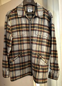 lot 143 image: Calvin Klein Zip Front Flannel Shirt  Jacket