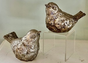 lot 36A image: Petite Set of Silver Bird Figurines