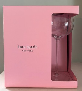 lot 111 image: New Kate Spade Larabee Dot Wine Glasses