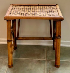 lot 115 image: Vintage Bamboo Side Table