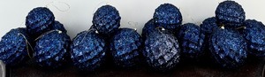 lot 77 image: Happy Holidays Sparkly Large Dark Blue Ball Ornaments