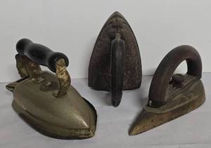 lot 52 image: Three Vintage Flat Irons