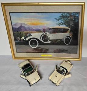 lot 163 image: Leonard Shaw Rolls Royce Print Plus Replica Vintage Vehicles