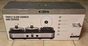 lot 179 image: New in Box Belle Triple Slow Cooker