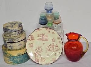 lot 209 image: Vintage Amberina Pitcher & More