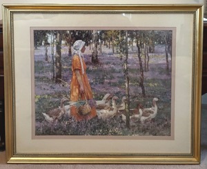 lot 192 image: Wall Art The Goose Girl by Windsor Art