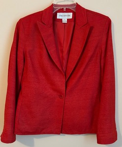 lot 197 image: Jones New York Beautiful Bright Red Blazer  Jacket 100% Acetate
