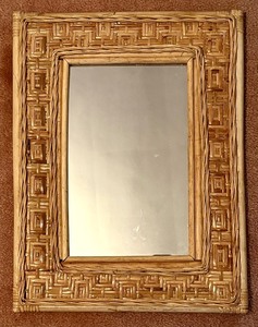 lot 226 image: Wicker Framed Mirror