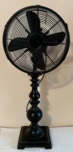 lot 230 image: Decorative Black Floor Fan